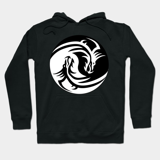 yin yang dragon Hoodie by WordFandom